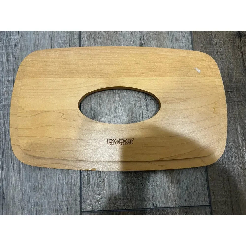 Longaberger Long Tissue Basket Lid Woodcrafts classic stain